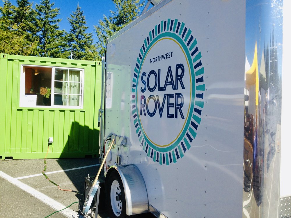 Pumping power to a cargo home at Solarfest.
