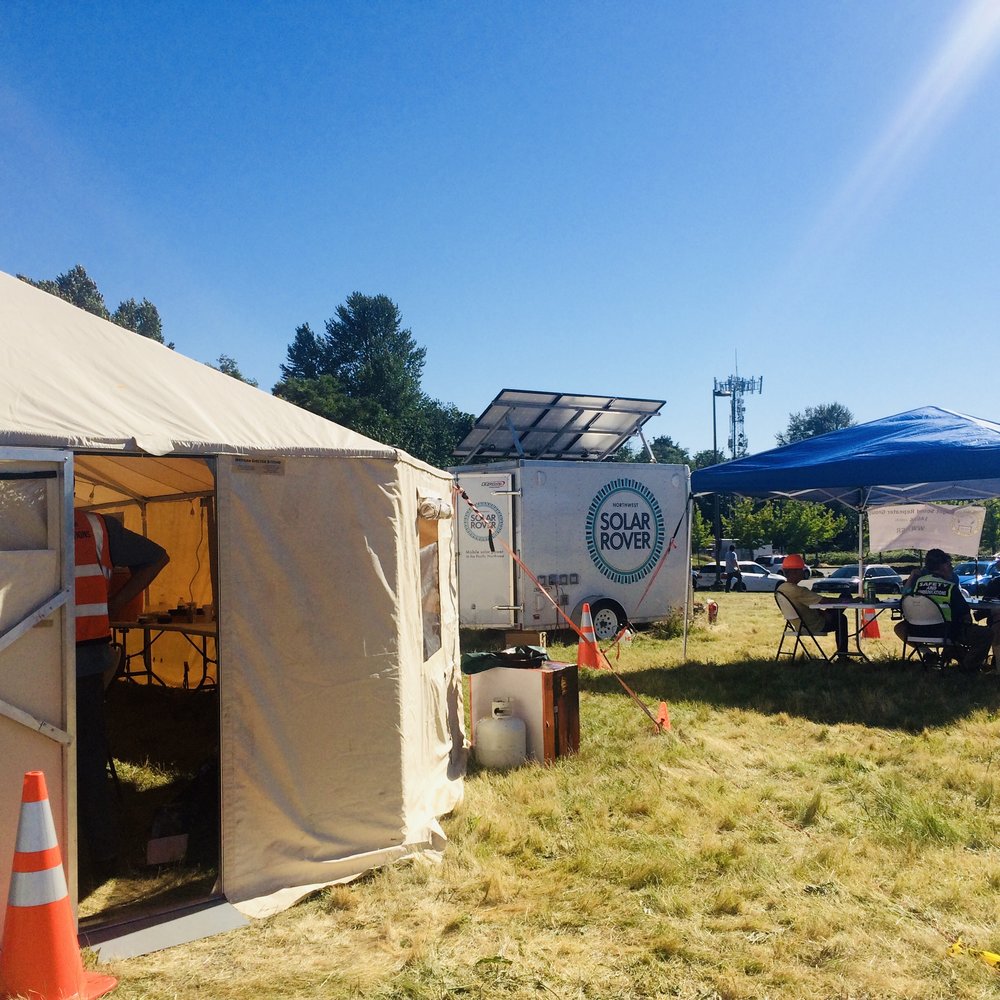 HAM radio contest running off solar energy.